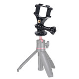 FEICHAO Expansion Adapter Bracket 3 Cold Shoe for Microphone Extension Fixed Mount 1/4 Screw Tripod for Gopro for DJI Pocket 2