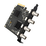 XT-XINTE 4 Channel SDI Capture Card 1080P 60FPS PCI-Express x4 Capture Card for Game Meeting Live Broadcast Streaming