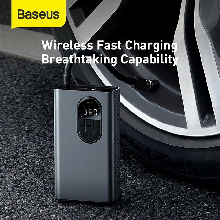 Baseus New LED Electric Air Compressor Car Tire Inflator Portable Ball Pressure Pump Portable