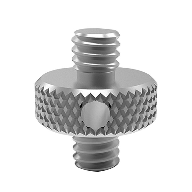 2pcs/lot FEICHAO Double-headed 1/ 4  Male Screw Thread Convert Adapter with 3.5mm Diameter Round Hole For Camera Tripod Ballhead