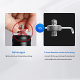 2pcs/lot FEICHAO Double-headed 1/ 4  Male Screw Thread Convert Adapter with 3.5mm Diameter Round Hole For Camera Tripod Ballhead