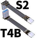 USB 3.0 Type-A Male to USB3.1 Type-C Male Up/Down Angle USB Data Sync & Charge Cable type c Cord Connector adapter FPC FPV Flat