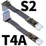 USB 3.0 Type-A Male to USB3.1 Type-C Male Up/Down Angle USB Data Sync & Charge Cable type c Cord Connector adapter FPC FPV Flat