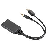 XT-XINTE Bluetooth 5.0 Car Receiver Adapter USB + 3.5mm Jack Stereo Audio For Car AUX Speaker High-speed Transmission