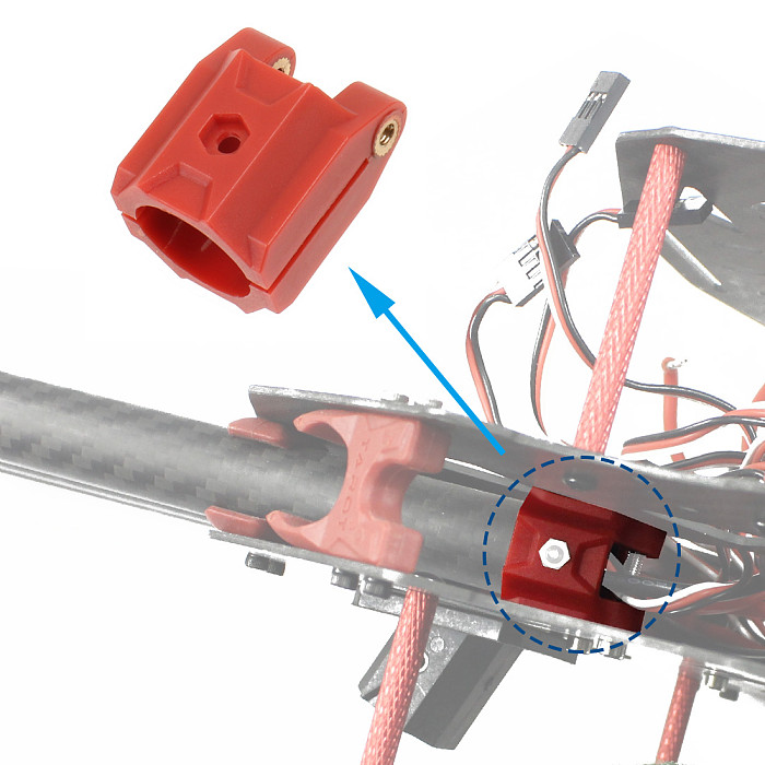 FEICHAO D16 16mm Tube Clamp Holder Fixed Connector for Tarot 703 RC Aircraft Quadcopter UAV Drone Carbon Fiber Arm