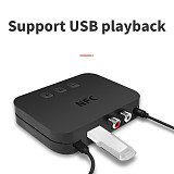 XT-XINTE Bluetooth 5.0 Receiver NFC A2DP RCA AUX 3.5MM Jack USB Wireless Adapter Smart Play Stereo Audio for All BT Audio Devices