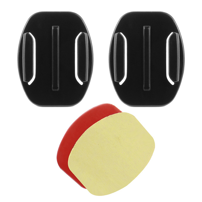 BGNING Helmet Paste Accessories Quick-Release Buckle Base Mount & Adhesive Sticker Camera Helmet Mount Flat Base with Screw for Gopro Hero4 5 Session 3+4/5/SJ4000/SJ5000