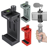BGNING Aluminum Alloy Mobile Phone Holder Clamp 3/8 1/4 Screw Hole Cold Shoe Holder Phone Fixing Clip for Extension Microphone Fill Light Photography Camera PTZ Tripod