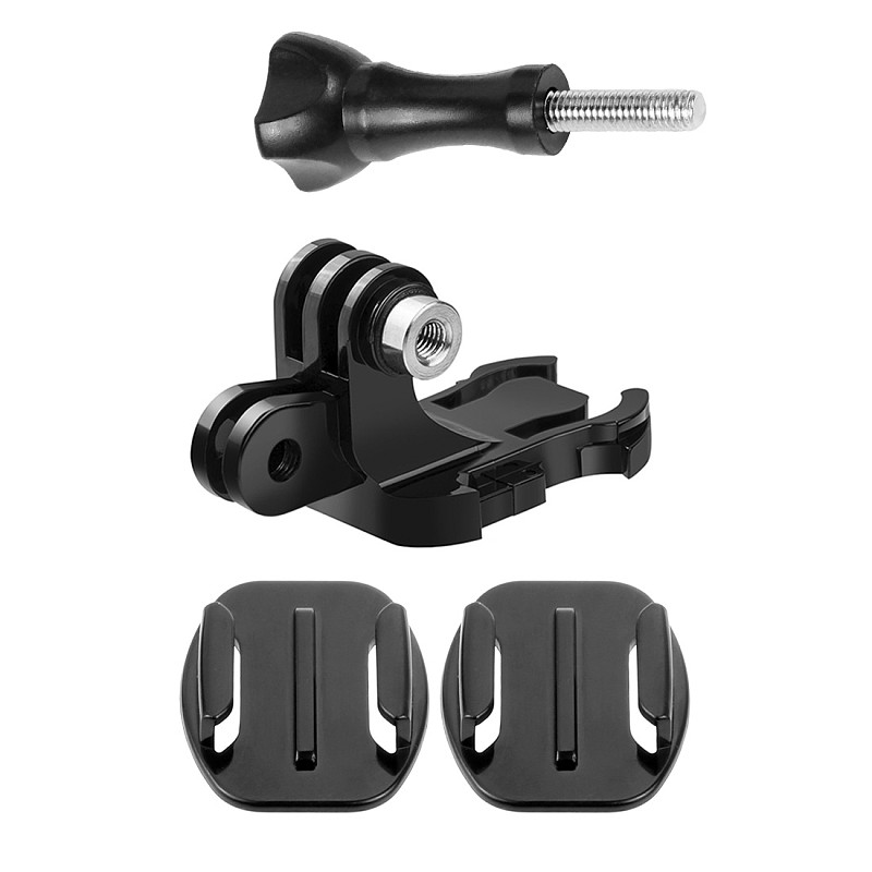 BGNING Helmet Paste Accessories Quick-Release Buckle Base Mount & Adhesive Sticker Camera Helmet Mount Flat Base with Screw for Gopro Hero4 5 Session 3+4/5/SJ4000/SJ5000