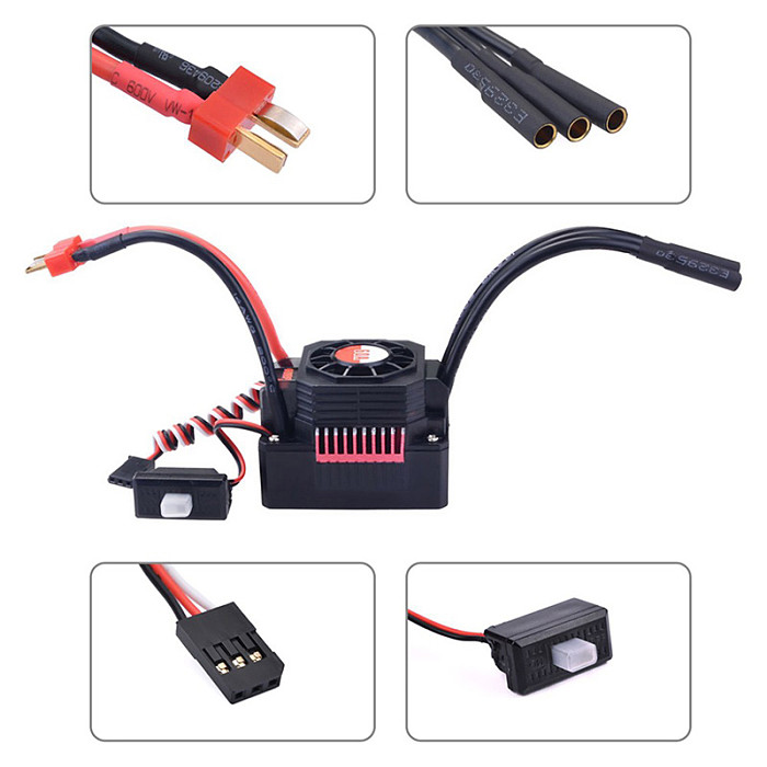 Surpass Hobby New KK Waterproof Combo 3660 2600KV Brushless Motor w/Heat Sink 60A ESC Speed Controller for RC Car