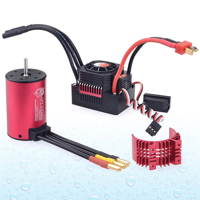 Surpass Hobby New Waterproof Combo 3660 5.0mm 1750KV 2200KV 2600KV 3100KV 3300KV 3500KV Brushless Motor w/Heat sink 80A ESC Combo