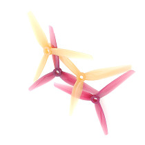 2Pairs HQPROP Ethix P3 Peanut Butter & Jelly Prop 5130 5.1X3X3 3-Blade PC Propeller for RC FPV Racing 5inch 5.1Inch Drone