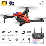 FEICHAO K3 Drone 4K HD Dual Camera Foldable Air Pressure Altitude Holding Drone WiFi FPV Real Time Transmission RC Quadcopter Toy