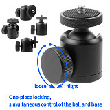 BGNing 25mm Mini Tripod Ball Head 360 Degree Swivel Ballheads Video Stand for DSLR SLR Panoramic Camera Accessories Support 3kg