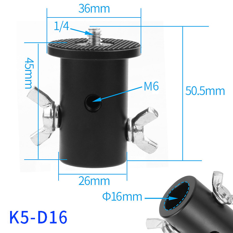 1/4  Screw Converter Adapter Mounting Base Head Holder for Tripod Monopod Flash Light Softbox Diffuser Stand Rod Camera Support