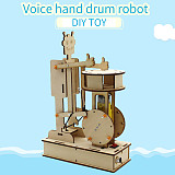 FEICHAO Voice Control Robot for Children Educational Science Experiment Technology Toy DIY Handmade Drummer Model Kids Toys