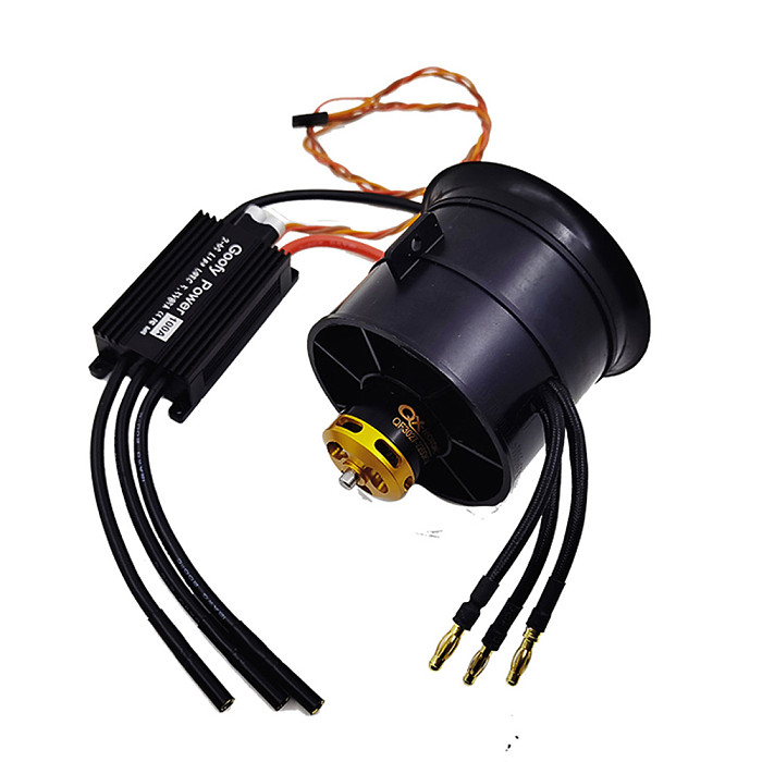 QX-Motor QF3027 70mm EDF(12) 12-Paddle Fan Outer-Rotor Brushless Motor 2200KV 6S For RC Airplane Model Drone Accessories