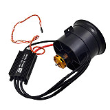 QX-Motor QF3027 70mm EDF(12) 12-Paddle Fan Outer-Rotor Brushless Motor 2200KV 6S For RC Airplane Model Drone Accessories