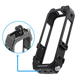 FEICHAO CNC Panoramic Camera Cage Protection Frame with Magnetic Folding Mount Head Cold Shoe 1/4'' Hole Compatible for Insta360 one x2