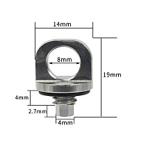 1/4  Camera Screw Hex Bolt 1/4 Stainless Steel D Ring Handle for DSLR Tripod Monopod Rig Quick Release Plate Strap Mount Adapter