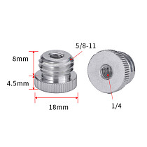 FEICHAO Male Screw Mount Aluminum Alloy Adapter Screw for Laser Level Meter Camera Tripod Adapter Screws