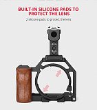 FEICHAO ZV-1 Camera Rig Metal Cage with Cheese Top Handle Grip 1/4 Thread Holes Cold Shoe Mount for Sony ZV-1 Camera Mic Light Extension