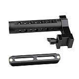 FEICHAO Top Handle QR Cheese Handle Grip with 100mm NATO Rail + Cold Shoe Mount Adapter for Digital DSLR Camera Photography Accessories