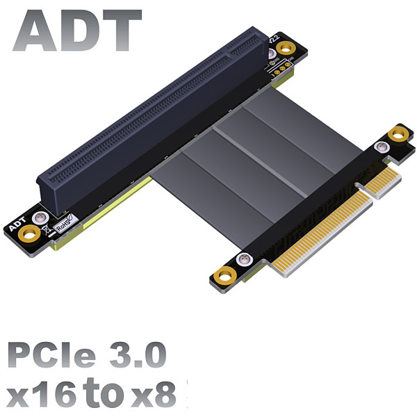 ADT-Link PCI-E x8 Extension Cable Adapter x16 Pcie Riser 1U2U 8x to 16x ADT GTX1080 Graphics Video Cards Extension Cable R83SF R83SL R83SR