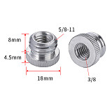 FEICHAO Male Screw Mount Aluminum Alloy Adapter Screw for Laser Level Meter Camera Tripod Adapter Screws