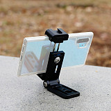 FEICHAO Foldable Tripod Mount Adapter Phone Clipper Holder Vertical Tripod Stand Quick Release Plate for Microphone LED Lights