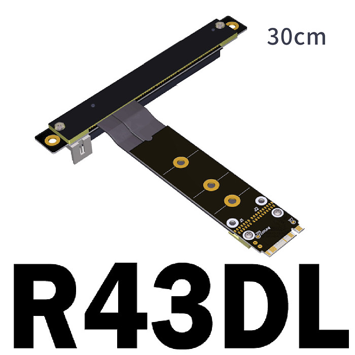 ADT-Link Key M Extender Cable to PCIE x16 Graphics Card Riser Adapter 16x PCI-e PCI-Express for M2 NGFF NVMe 2230 2242 2260 2280