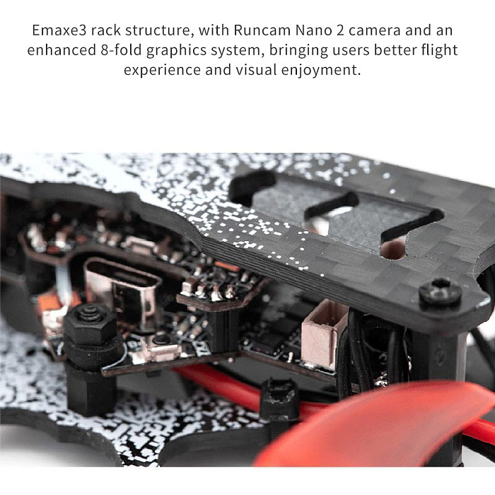 Emax Tinyhawk 2 Freestyle Bnf 2.5 Inch 2s 200mw Runcam Nano2 Fpv Racing Drone High-speed Rc Quadcopter Control Racing Drone