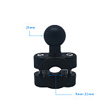 Feichao 25mm 1  inch Ball Head Mount Adapter w/ M6 Thread 1/4  Screw for Gopro Motorcycle Bike Riding Sports Camera GPS DVR Stand Clip Bracket
