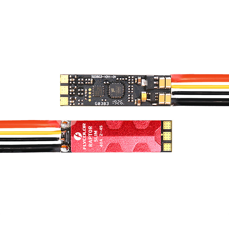 Flycolor 1pcs/4pcs  Raptor SLIM 40A 2-4S BLHeli-S ESC 3 in 1 Driver IC Support Dshot600 35*10*7mm Mini Size for RC Models