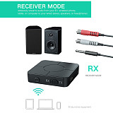 XT-XINTE Bluetooth 5.0 Transmitter Receiver Wireless Audio Adapter 3.5mm AUX Music Receiver BT5.0 Audio Receiver for Car Tablet