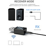 XT-XINTE 2 IN 1 Wireless Bluetooth5.0 Audio Receiver Transmitter Mini Stereo Bluetooth AUX RCA USB 3.5mm Jack Music Adapter For TV PC Car