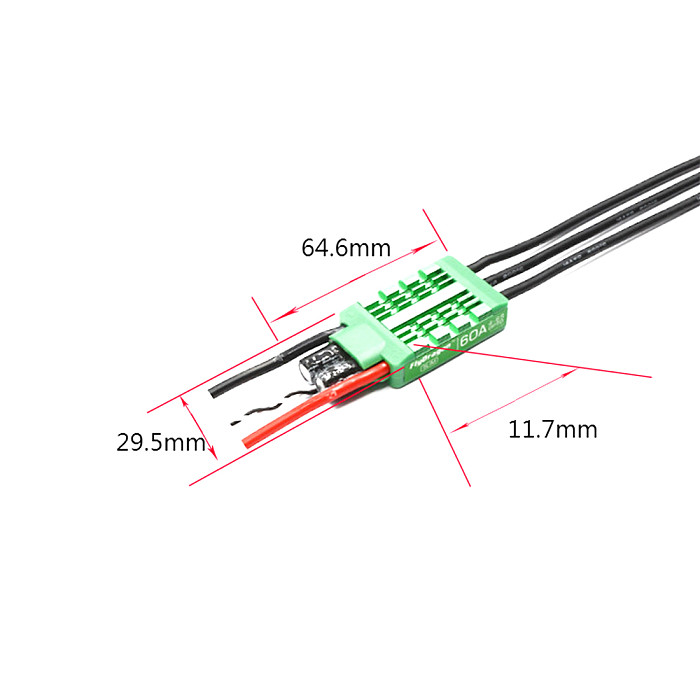 Flycolor FlyDragon Slim 60A 2-6s ESC Speed Control Waterproof For Quad Hex Multirotor Plant Agriculture UAV Drone