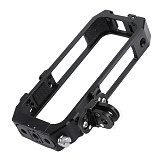 FEICHAO Metal Panoramic Camera Cage for Insta360 ONE x2 Rig Housing Frame Magnetic Cover Foldable Tripod Adapter with Cold Shoe Mount
