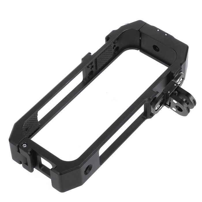 FEICHAO Metal Panoramic Camera Cage for Insta360 ONE x2 Rig Housing Frame Magnetic Cover Foldable Tripod Adapter with Cold Shoe Mount