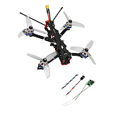 QWINOUT F4-V2 178mm Quadcopter DIY FPV Racing Drone Kit F4 2-6S AIO Flight Controller 35A Brushless Motor Support Card Video Recording
