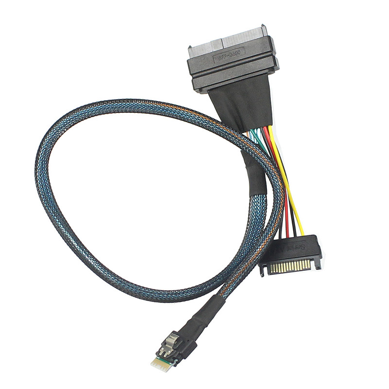 XT-XINTE U.2 Adapter Cable SFF-8654 Slim SAS to SFF-8639 Line for NVME SSD PCIE Cable for Mainboard 750 P3600 P3700 M.2 SSD