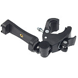 FEICHAO Motorcycle Bar Bracket Mobile Phone Clip 2in1 Bike Handbar Clamp Mic Stand Mount 17-35mm for 4.7-6.0  iPhone Samsung Tablet iPad