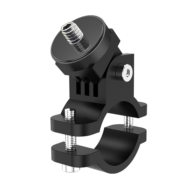 FEICHAO Aluminum Alloy Motorcycle Bracket Recorder Sports Camera Bike Riding 1/4  Mounting Seat Base Adapter Handle Bar Holder Clip