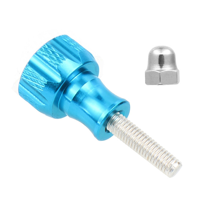FEICHAO 1x CNC Aluminum Alloy Thumb Knob Mini Short / Long Screw with Bolt Nut for Insta360 ONE R/ GOPRO9/8/MAX Camera Accessories