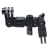 FEICHAO Helmet Extension Pivot Arms Adjustable Joint Tripod Adapter Mount Connector for Gopro Hero 9 8 7 5 Max Yi Insta360 ONE R Camera