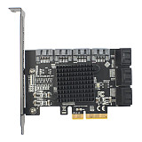 XT-XINTE 6Gbps SATA 3.0 to PCI-E Controller Card 6/10 Ports SATAIII PCIe Expansion Card PCI Express Adapter Converter w Heatsink