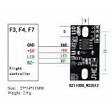 JMT Super loud 110 Decibel LED Alarm Buzzer WS2812 Programmable BF CF F3 F4 F7 For FPV RC Racing Drone Airplane