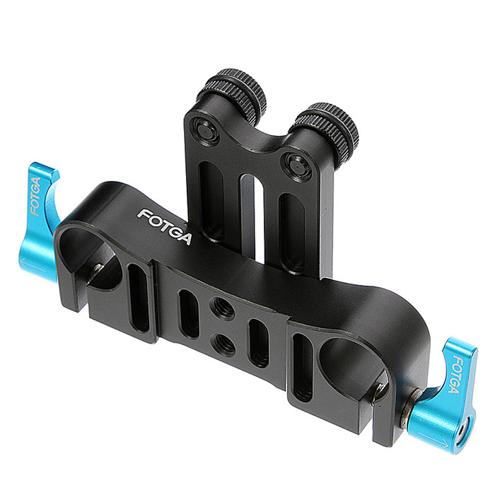 FOTGA Telephoto Lens Holder Bracket Stabilizer Lens Support Frame 15mm Double Hole Tube Clamp for SLR Camera Accessories​