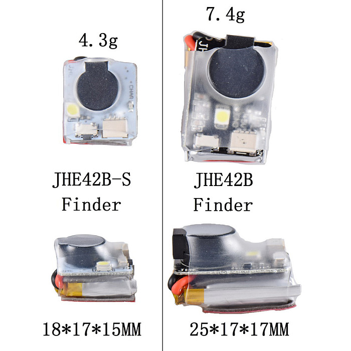 JMT Finder JHE42B/JHE42B_S 5V Super Loud Buzzer Tracker 110dB with LED Buzzer Alarm For FPV Racing Drone Flight Controller