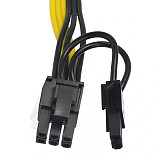 XT-XINTE 6-pin to PCIE Dual 6+2-pin (6-pin/8-pin) Power Splitter Cable GPU Graphics Card 6Pin to 2x8pin Power Supply Cable Cord